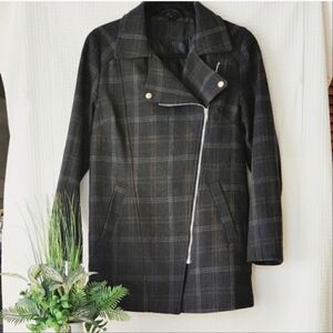 Plaid Women's JacketIJoah Women's Black Plaid Coat Size Small